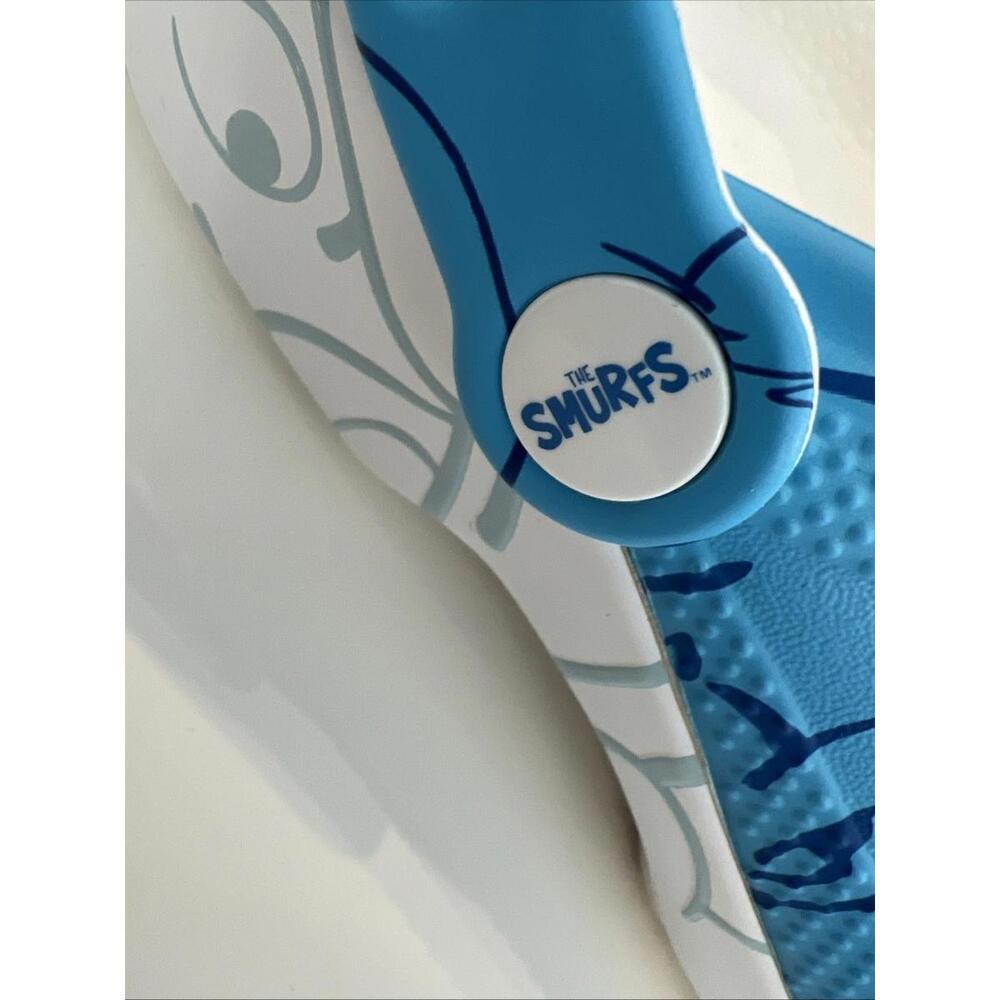 NEW The Smurfs Crocs Classic Clog J6 Kids Junior Blue White Jibbitz Charm - Picture 10 of 10